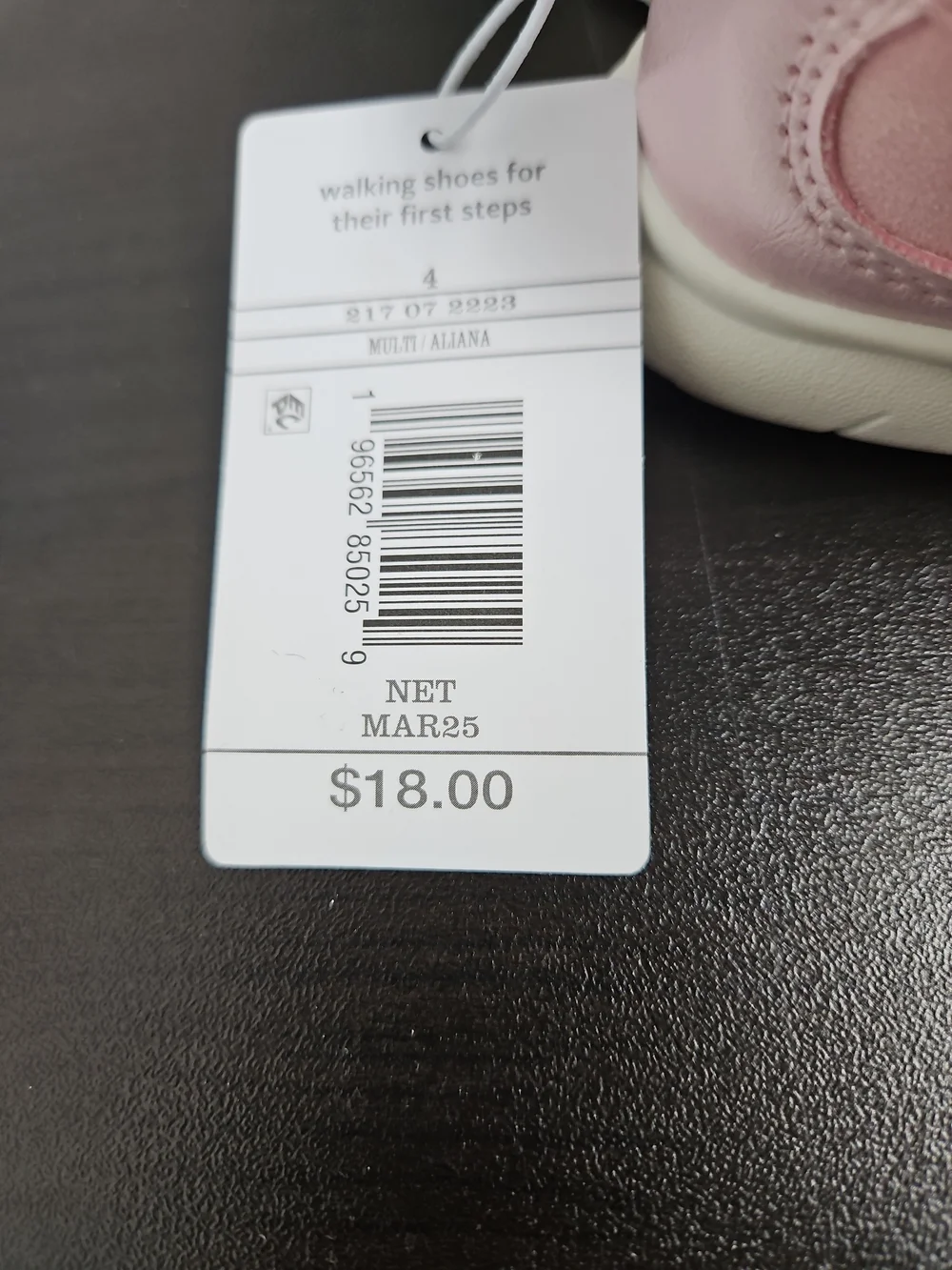 Carter's Baby Sneakers Pink With Multi Color Hearts Size 4 NWT Elastic Laces